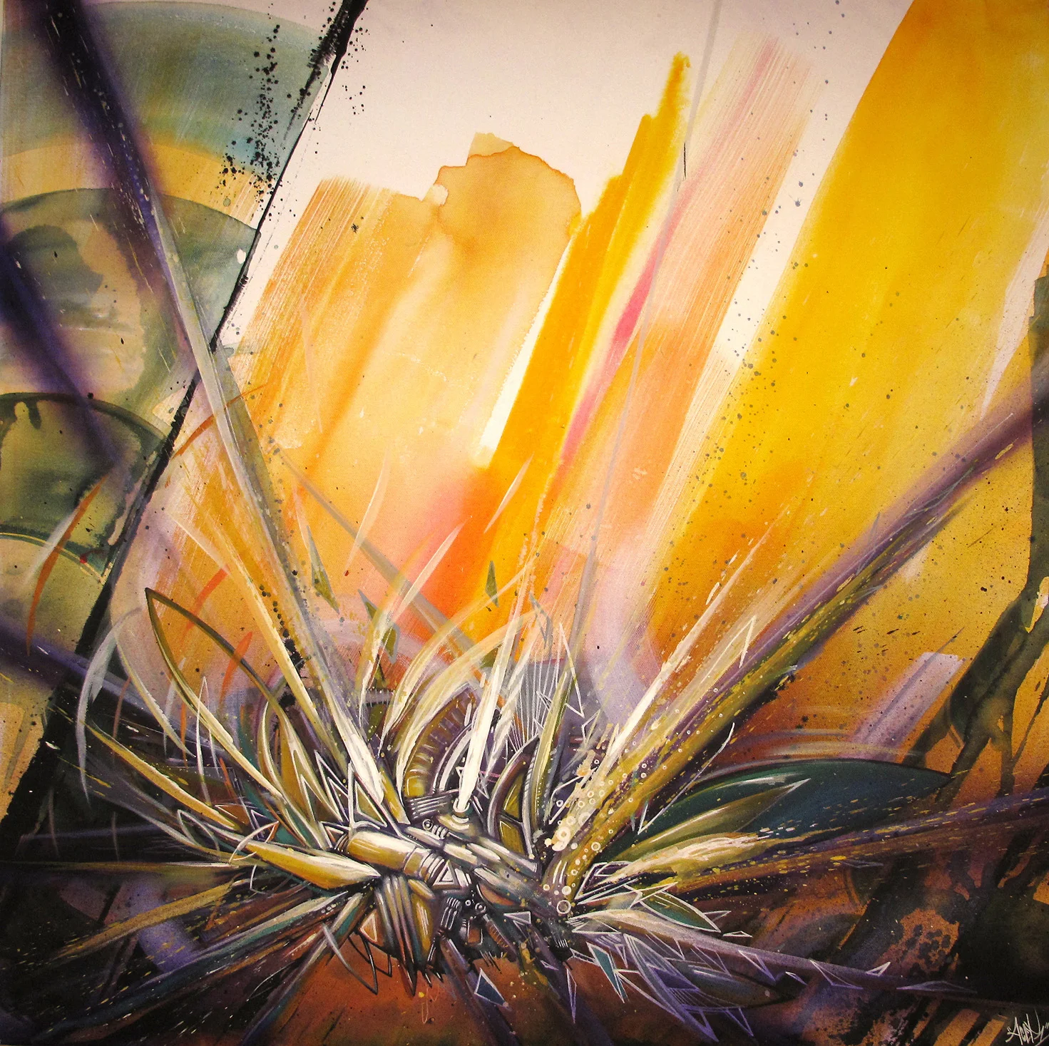 “Light” Acrylic & Spray 80 x 80 cm 2013