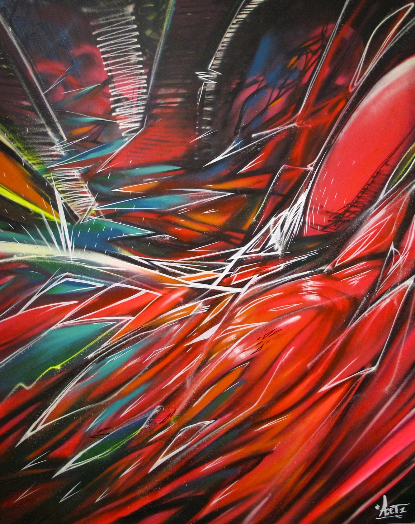 “Urban jungle” Acrylic & Spray 122 x 152 cm 2013