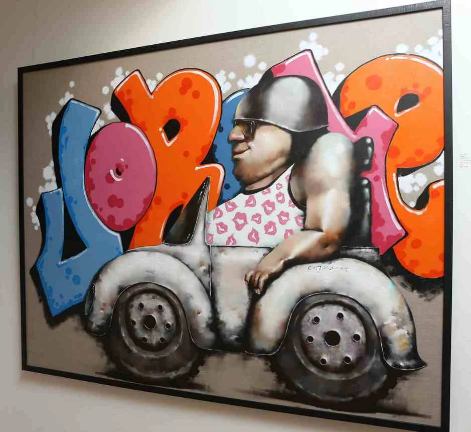 “Cool driver” Oil on Canvas 184 x 144 cm (Framed) 2012