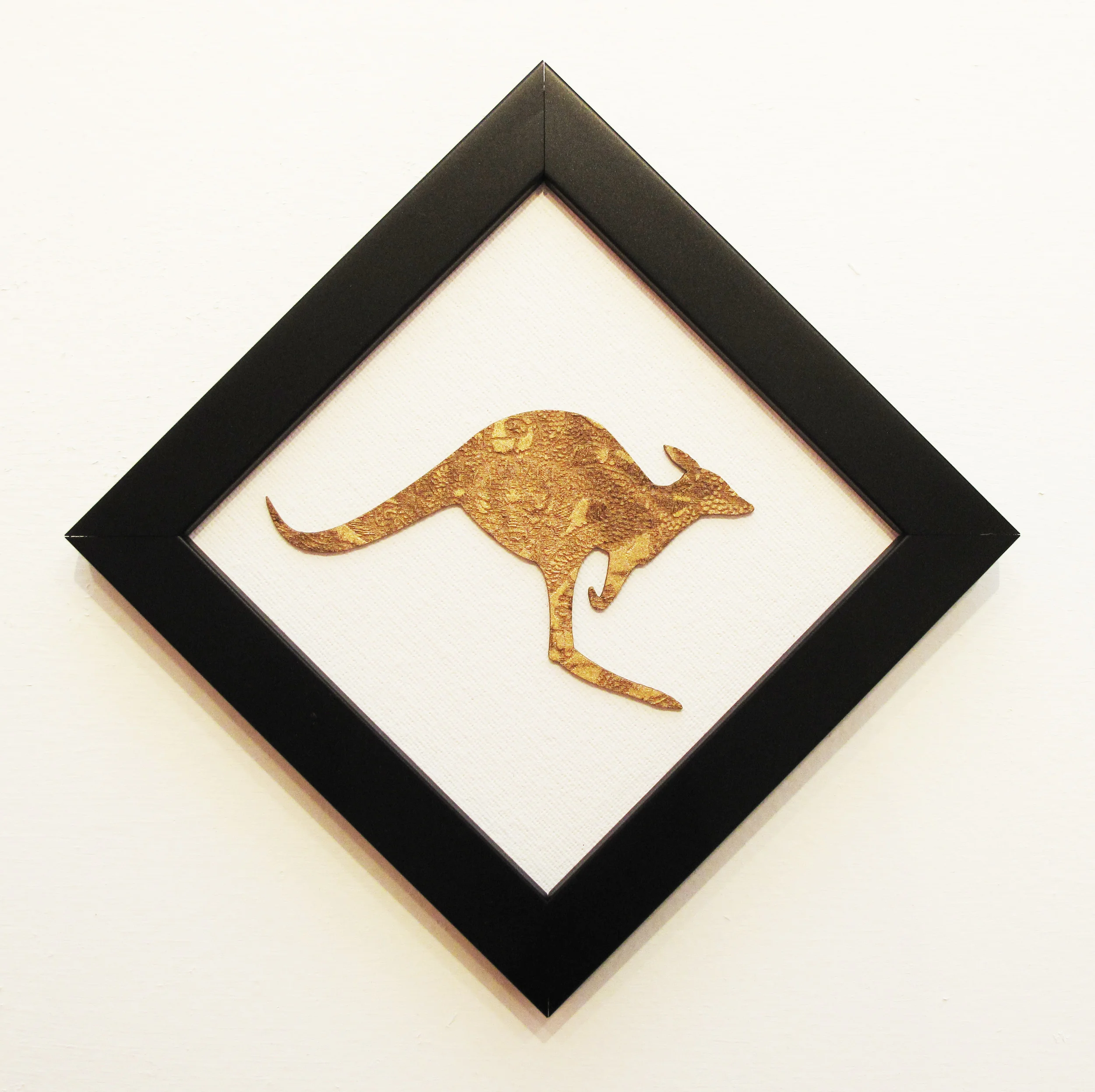“Tinyroo” Laser Cut Board on Canvas 2015 14 cm x 14 cm