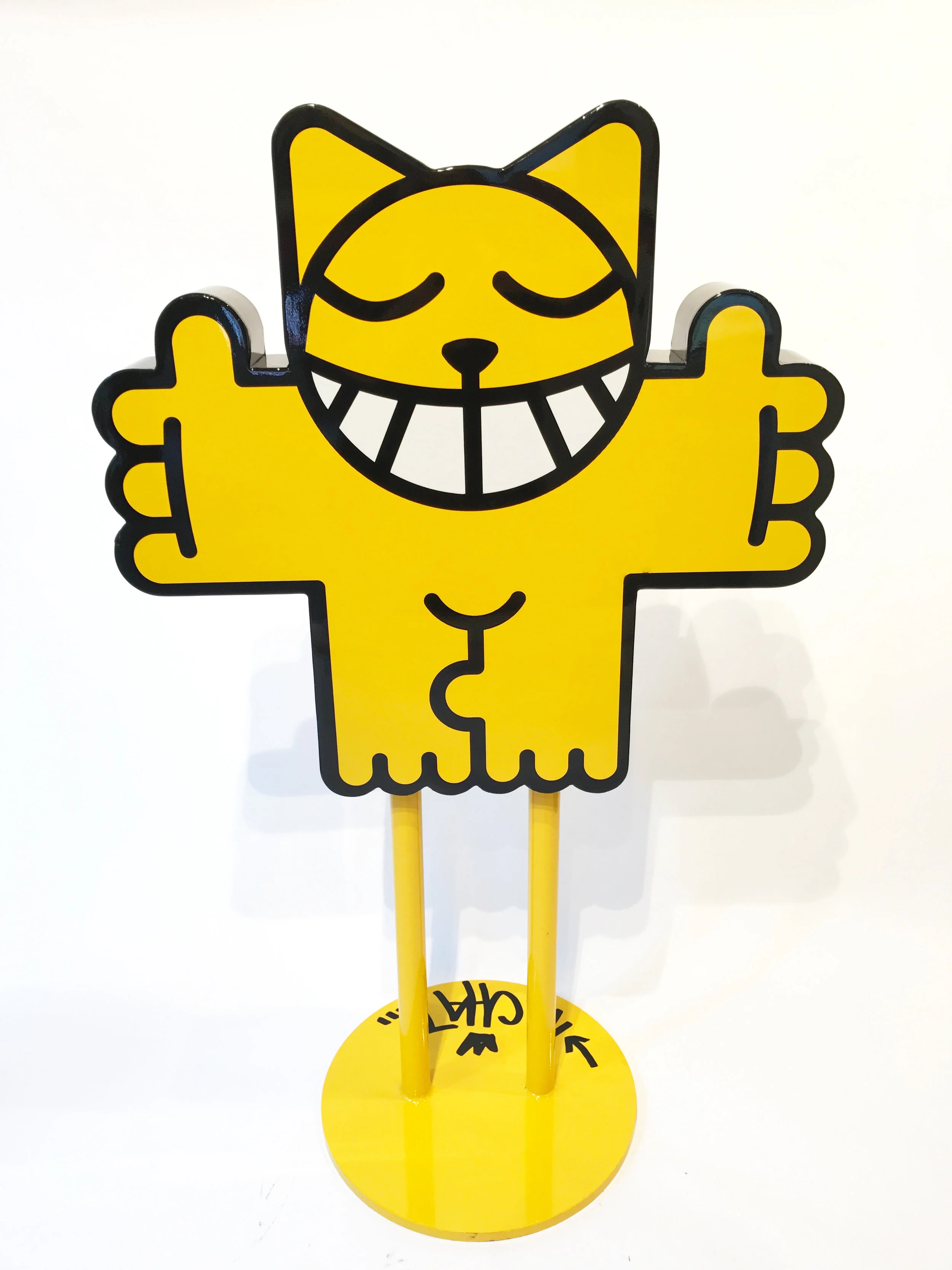 "Cat Night" Sculpture in Metal 53 x 90 cm 2016