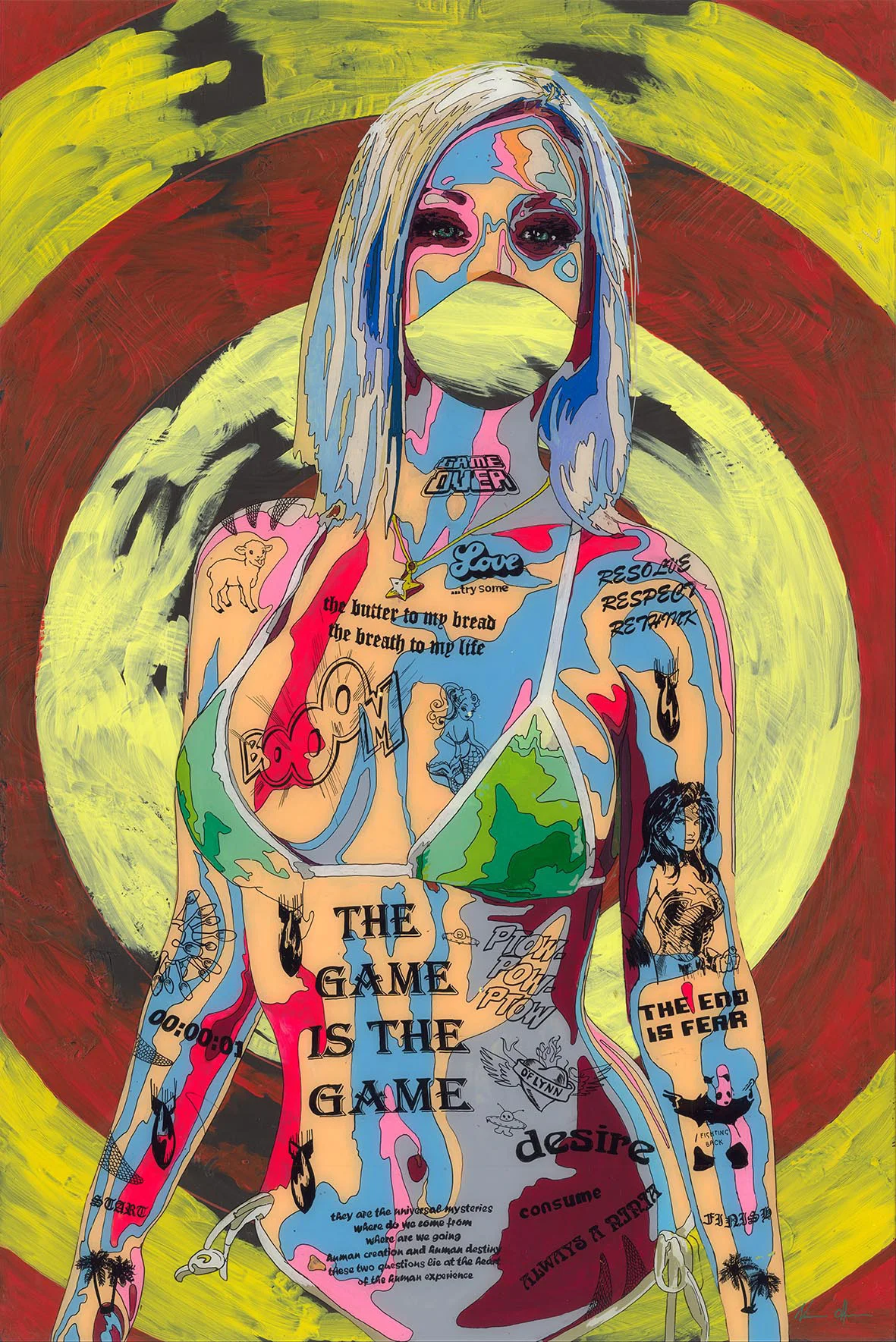 “Timekeeper 86 - Resolve respect rethink” Limited Edition 8 of 10 Giclee print on acrylic glass 145 x 95 cm 2017