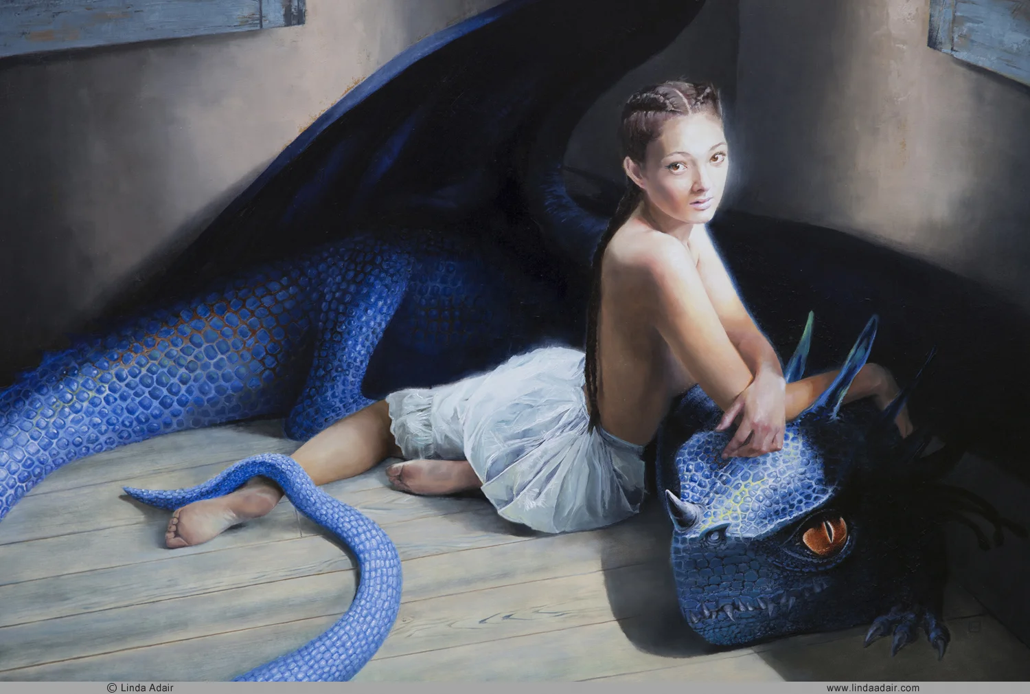 Adolescence, 36"x24", oil on panel. Sold