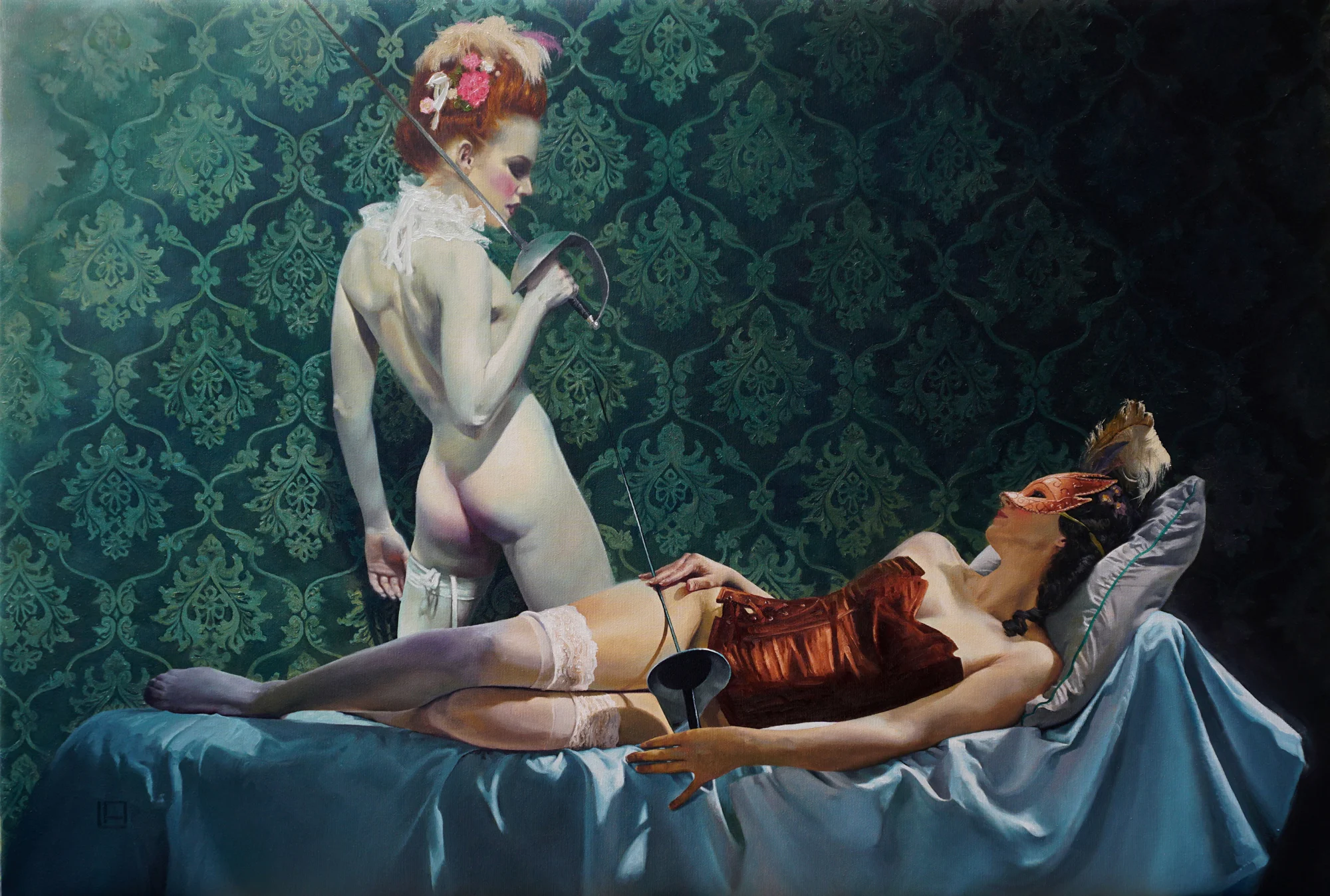 LindaAdair_TheatreofDuelists_40x27_oil on linen.jpg