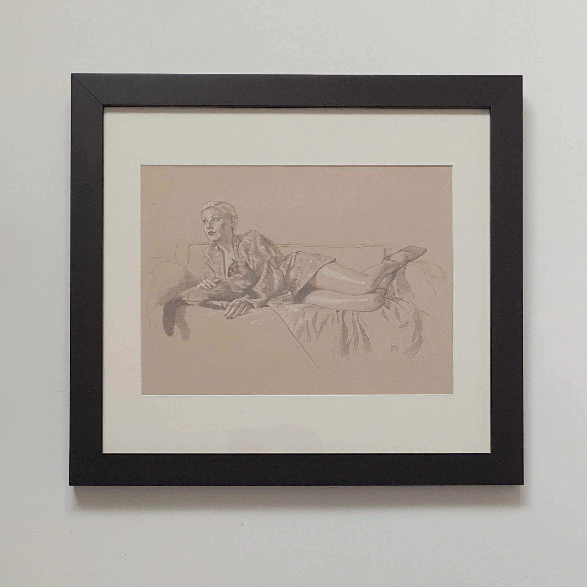 Study of a woman and a cat - 02