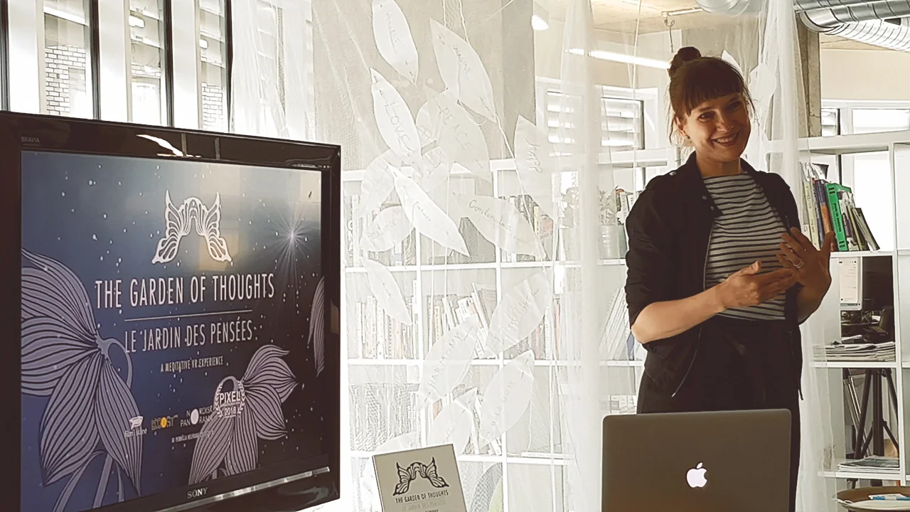 Presenting The Garden of Thoughts at the trend agency Foresight Factory, London, June 7th, 2018. © Pernilla Belfrage Photo: Phil Smith