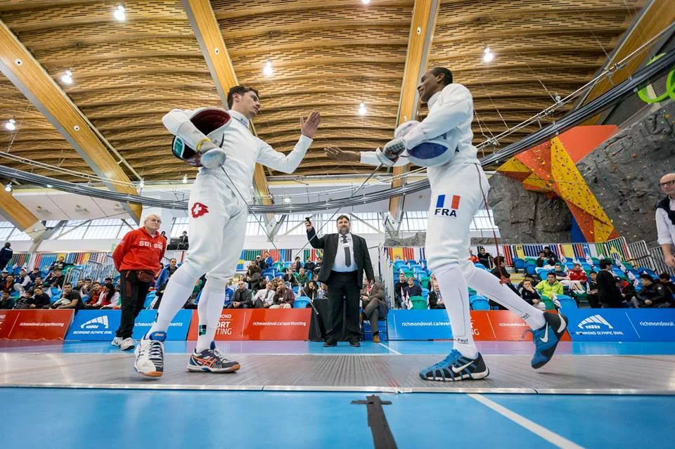 Fabian Kauter - Ivan Trevejo (FRA), 15:5, 64er Tableau. (Foto: Devin Manky Photography. Thank you Swiss Fencing!)