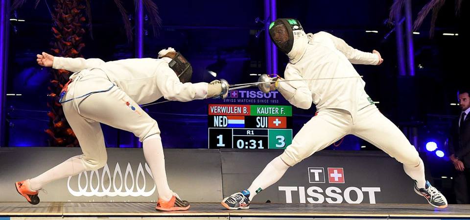 Fabian Kauter (rechts) und Bas Verwijlen kreuzen die Klingen. (Foto: zvg)