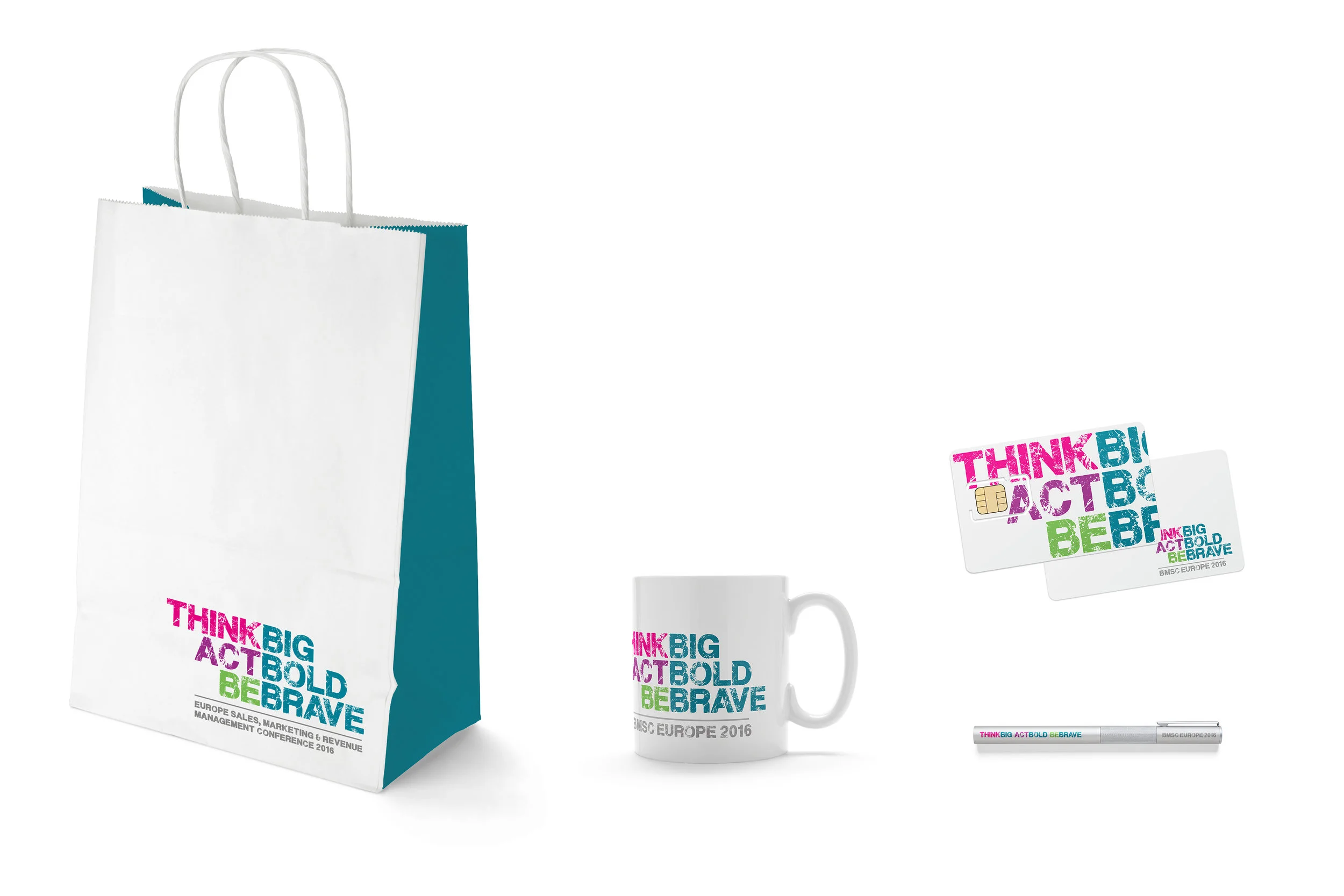 Cactus Design Studio Conference Branding Bag mug cart pen