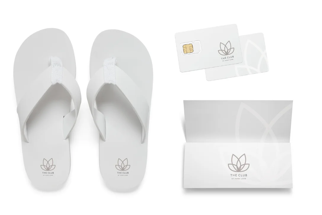 Park Lane Spa Branding Card Flip Flops Design