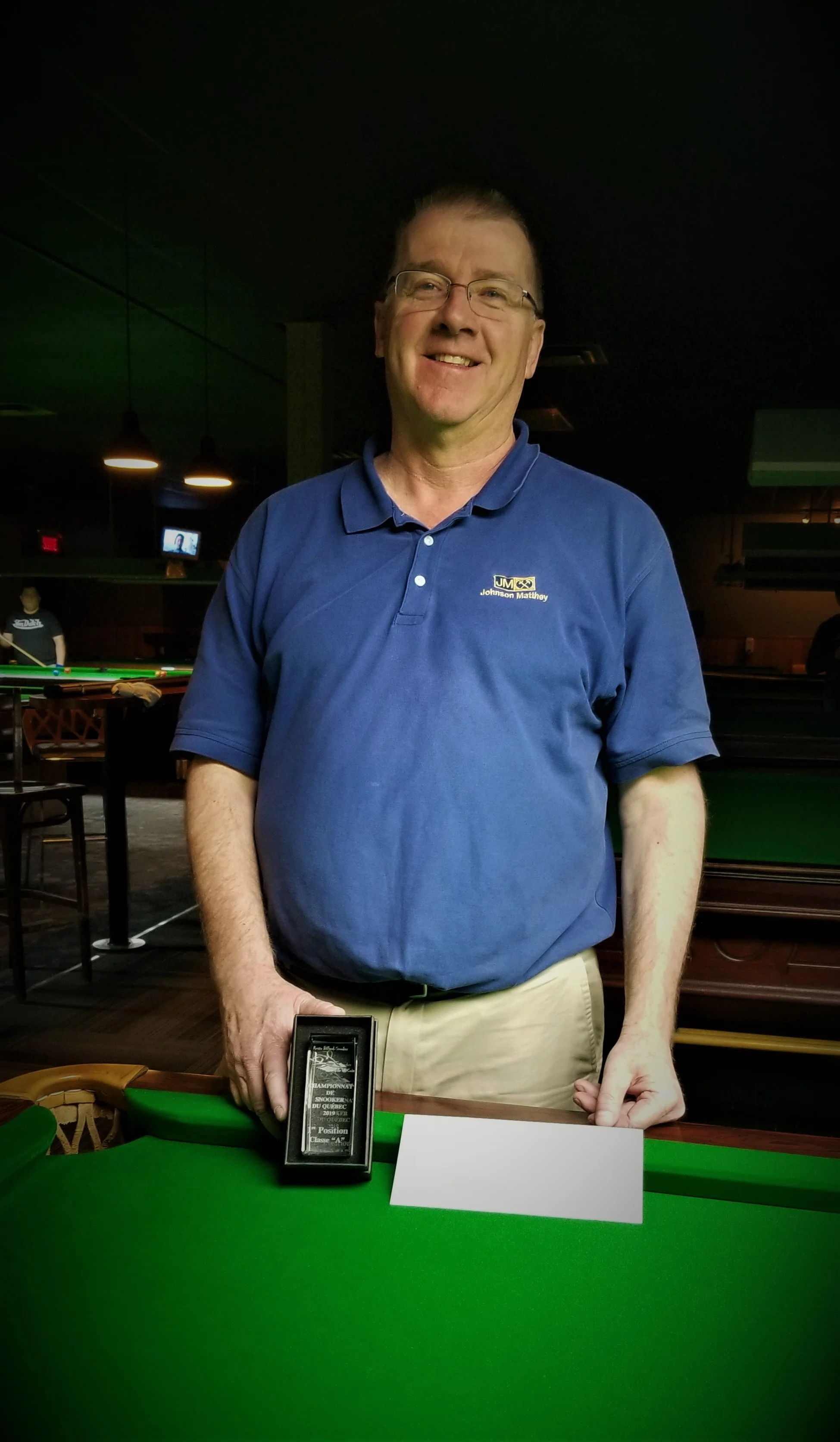 Champion de Snooker 2019 - Classe A - Mario Gervais