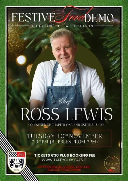 Festive Food Demo with Chef Ross Lewis at the O'Reilly Theatre, Dublin - 10 November 2026