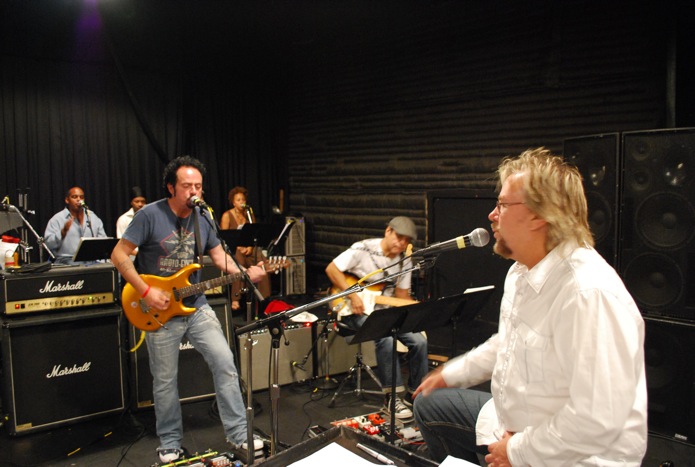 With Steve Lukather rehearsing for Greek Theater benefit show