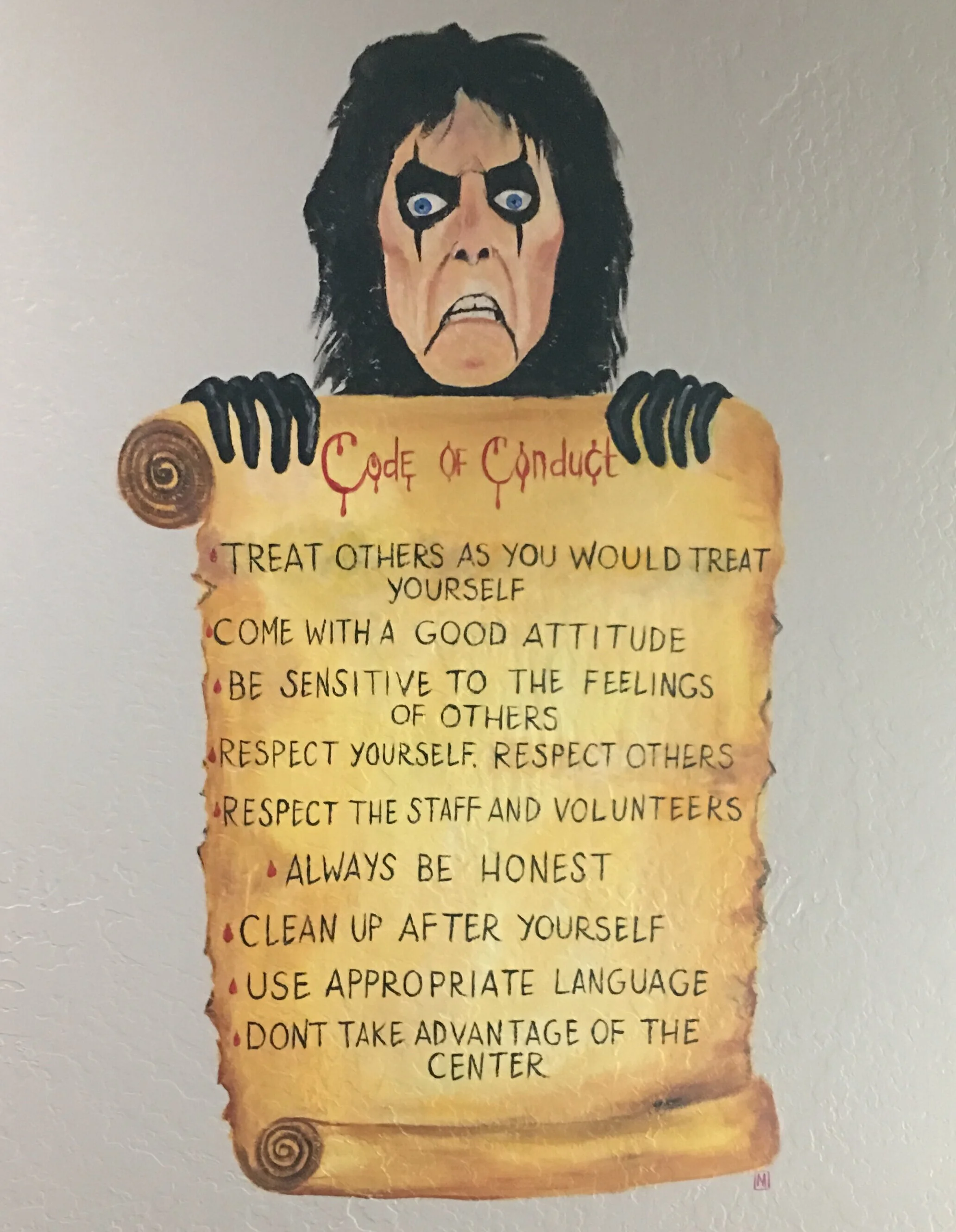 Rules Posted at Alice Cooper Solid Rock Teen Center, Phoenix AZ
