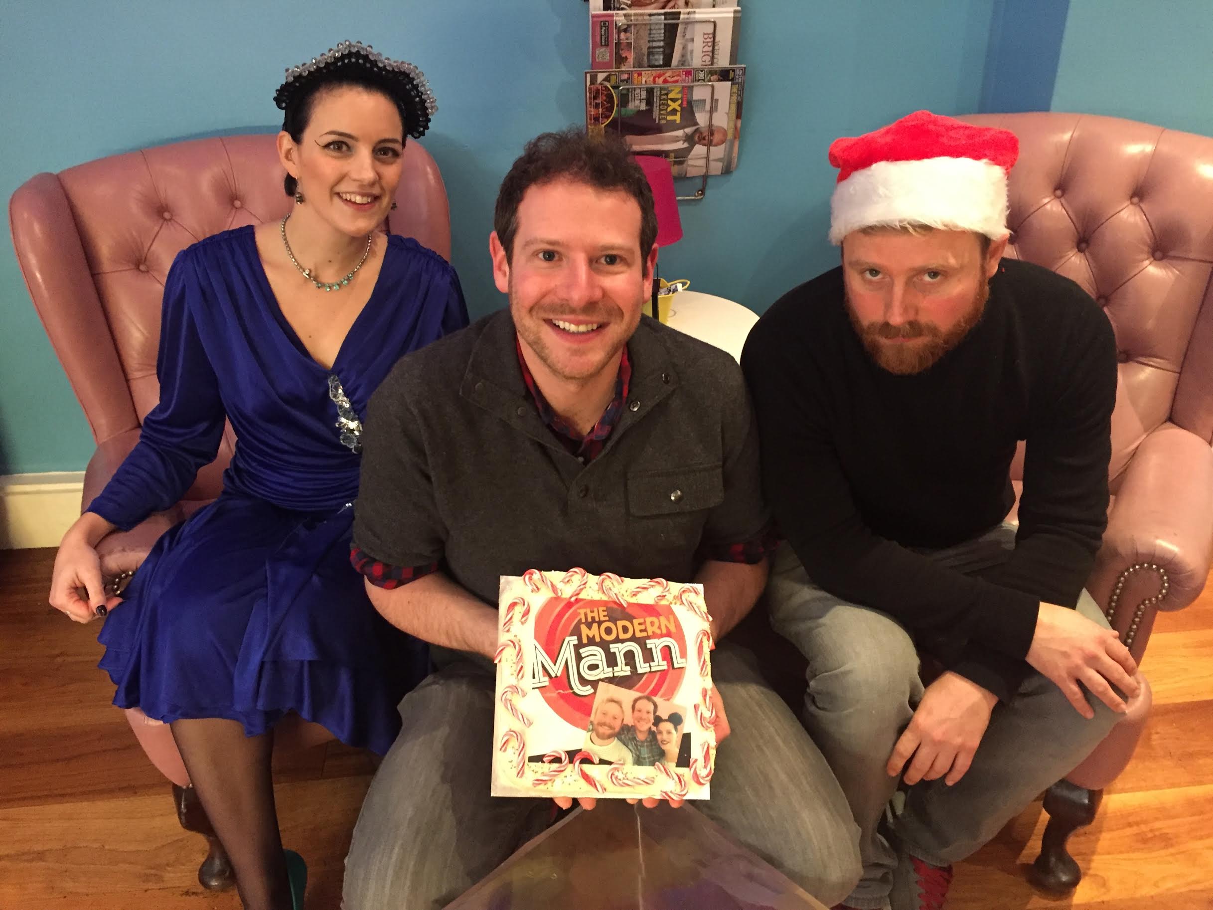 Alix, OIlie, and Ollie sample a delicious Cloud 9 cake with our ACTUAL FACES on it!