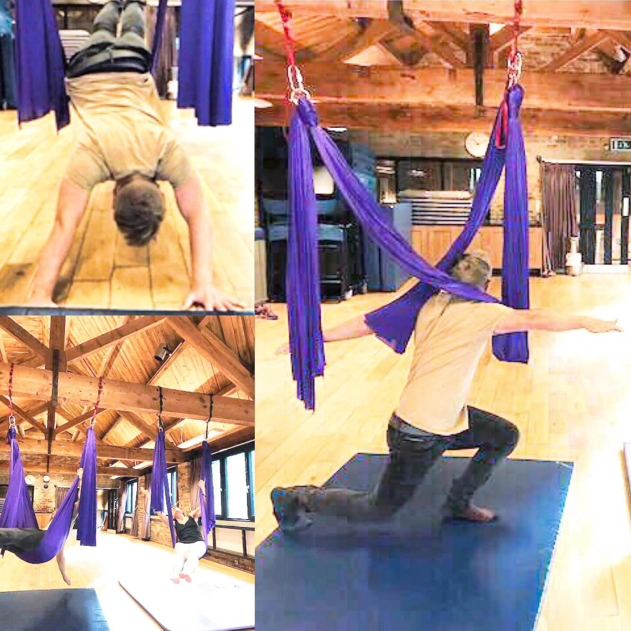 Ollie tries his hand at aerial pilates