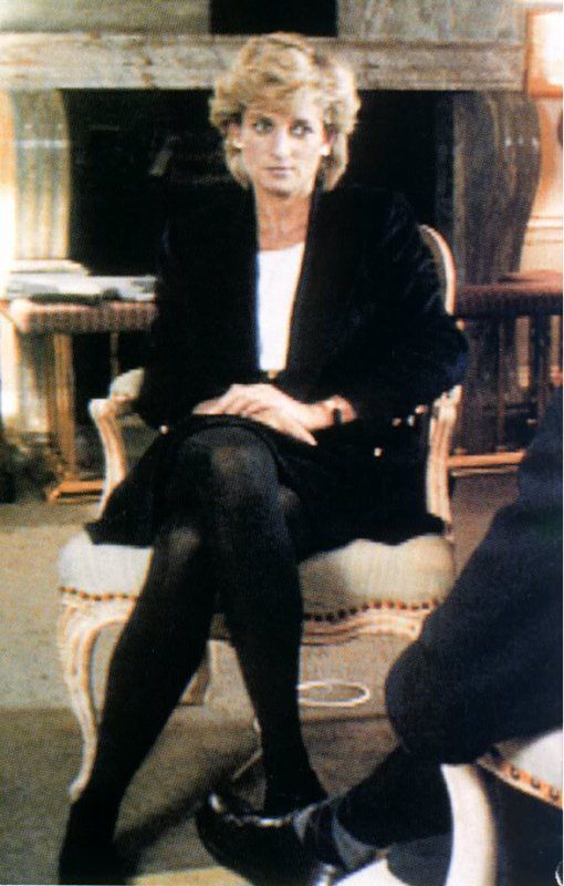  Princess Diana wearing one of Andrew's suits in her famous Panorama interview, 1995 