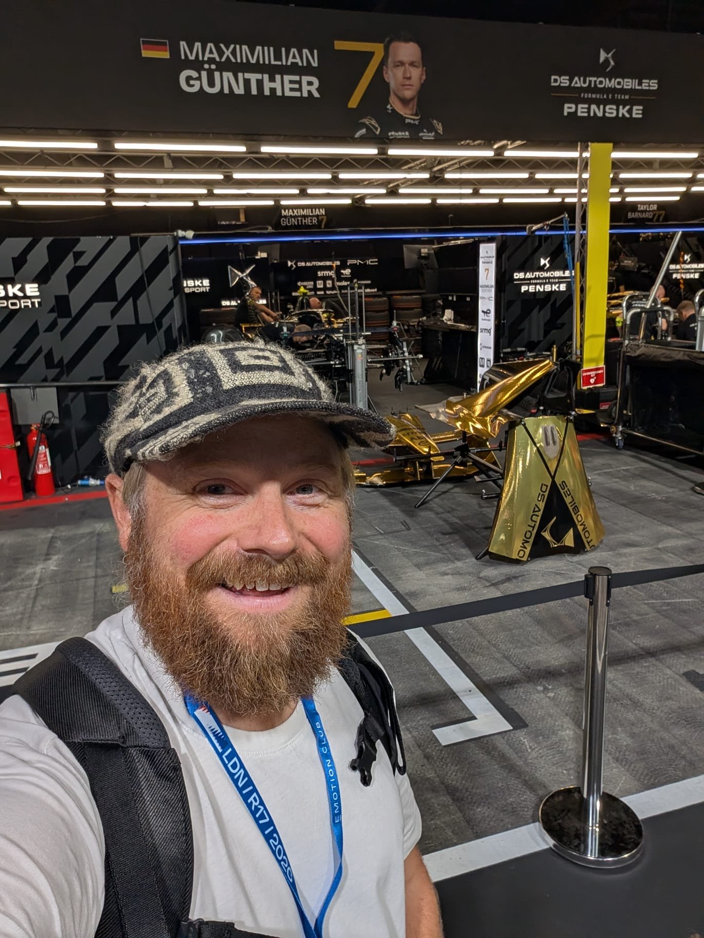 Ollie at Formula E, Excel Centre 