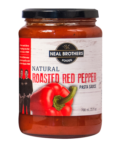 Neal Brothers Natural Roasted Red Pepper Pasta Sauce Packaging Design