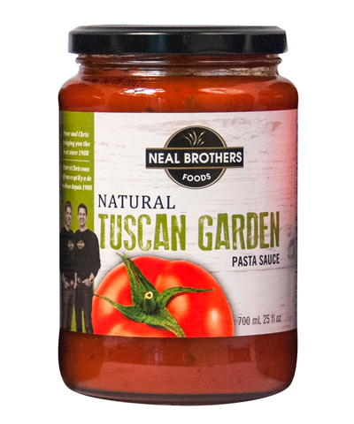 Neal Brothers Natural Tuscan Garden Pasta Sauce Packaging Design
