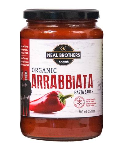 Neal Brothers Organic Arrabbiata Pasta Sauce Packaging Design