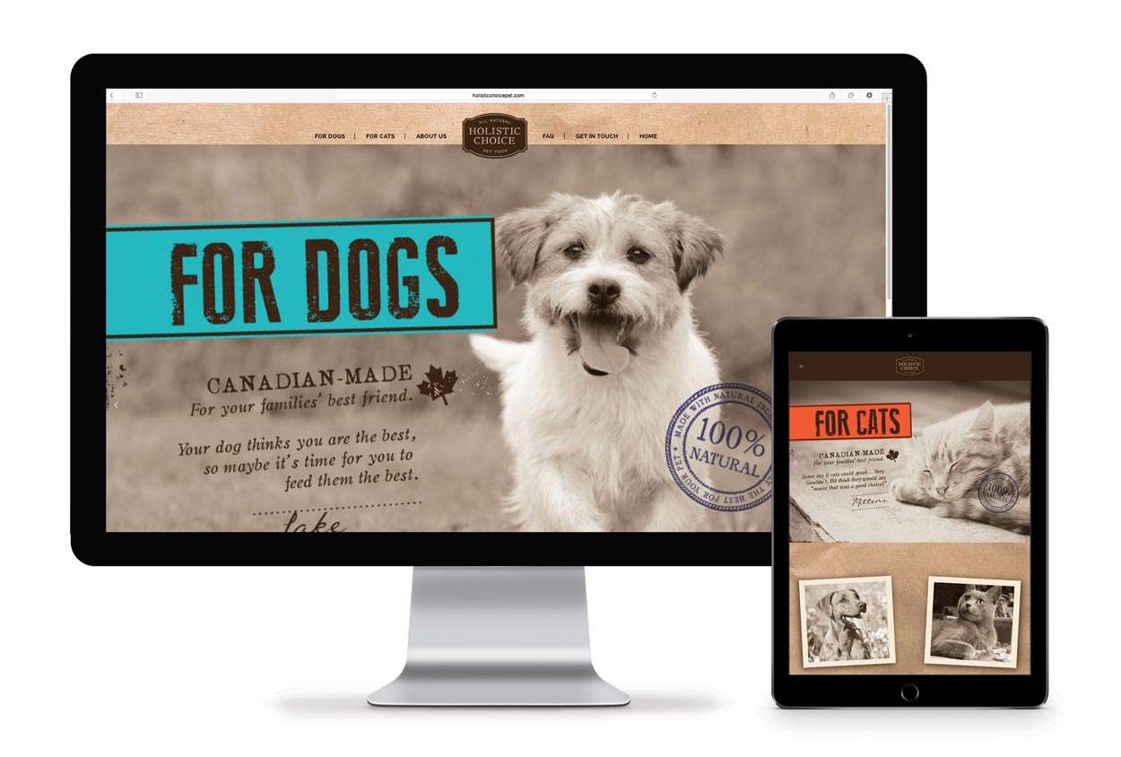 Holistic Choice Pet Food Web Design