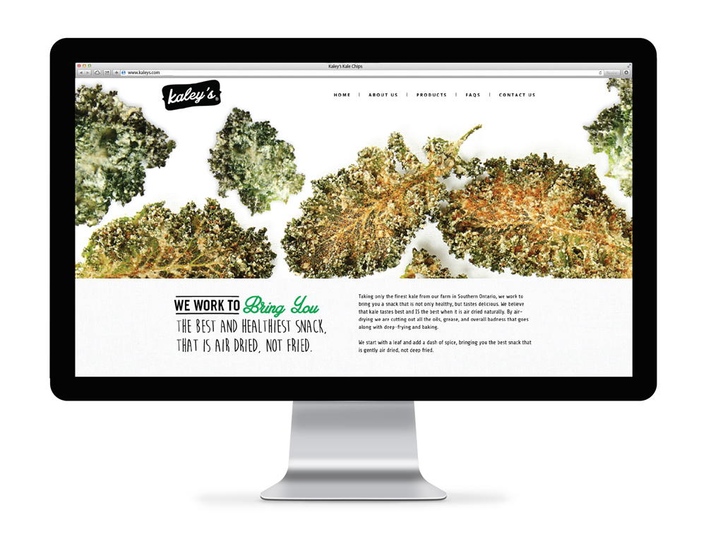 Kaley's Kale Chips Web Design