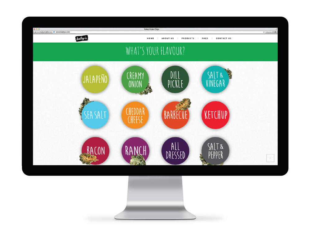 Kaley's Kale Chips Web Design