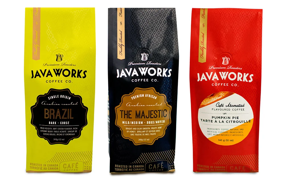 Javaworks packaging design