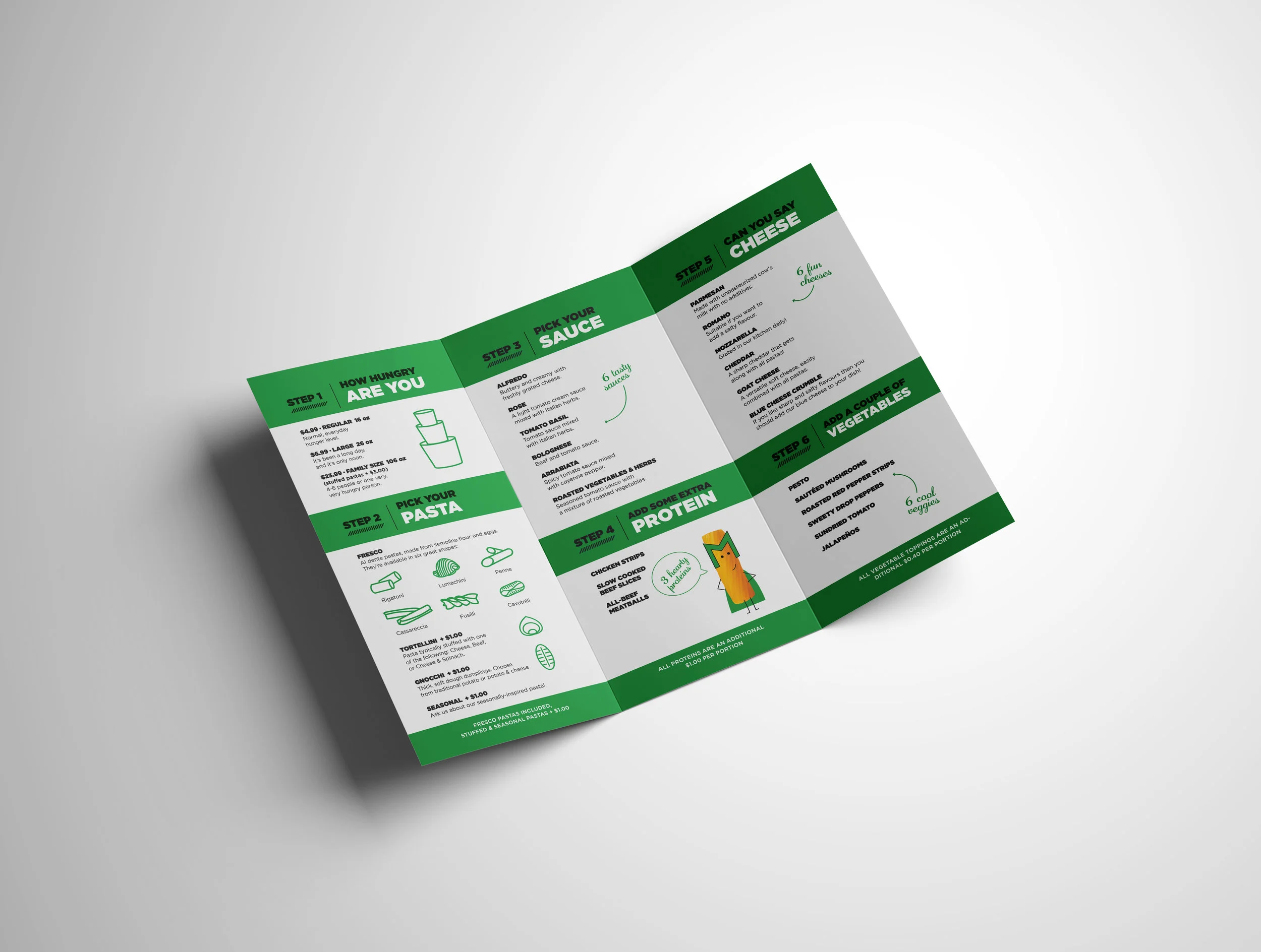 Pasta Mondo Menu Design