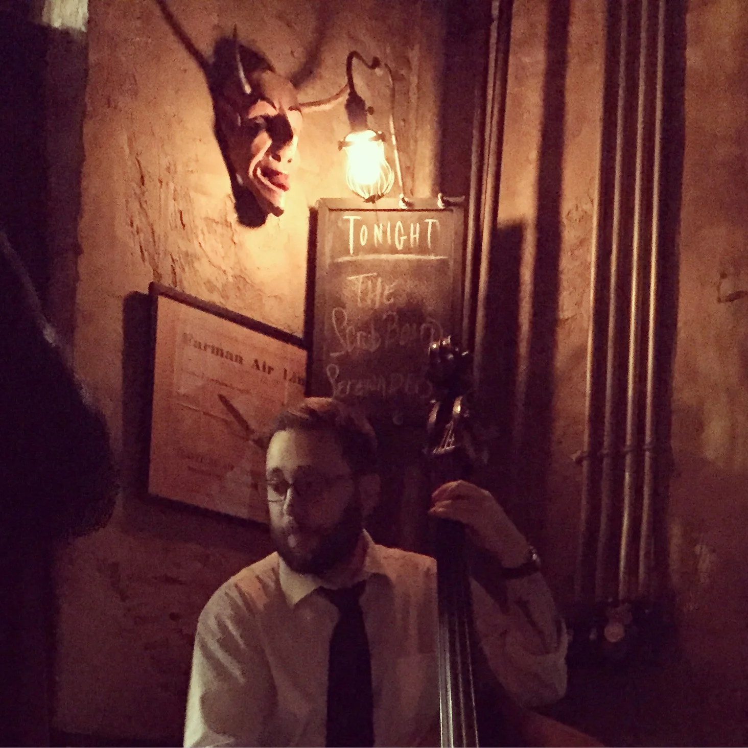 Listening to live music in Brooklyn