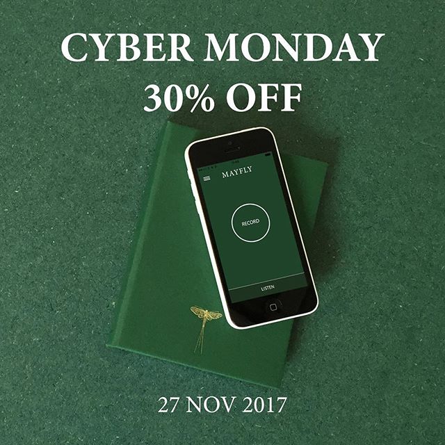 Cyber Monday - last chance to receive 30% off Mayfly Journals Jotters and Stickers. #stationery #gift #journal #travel #cybermonday #discount