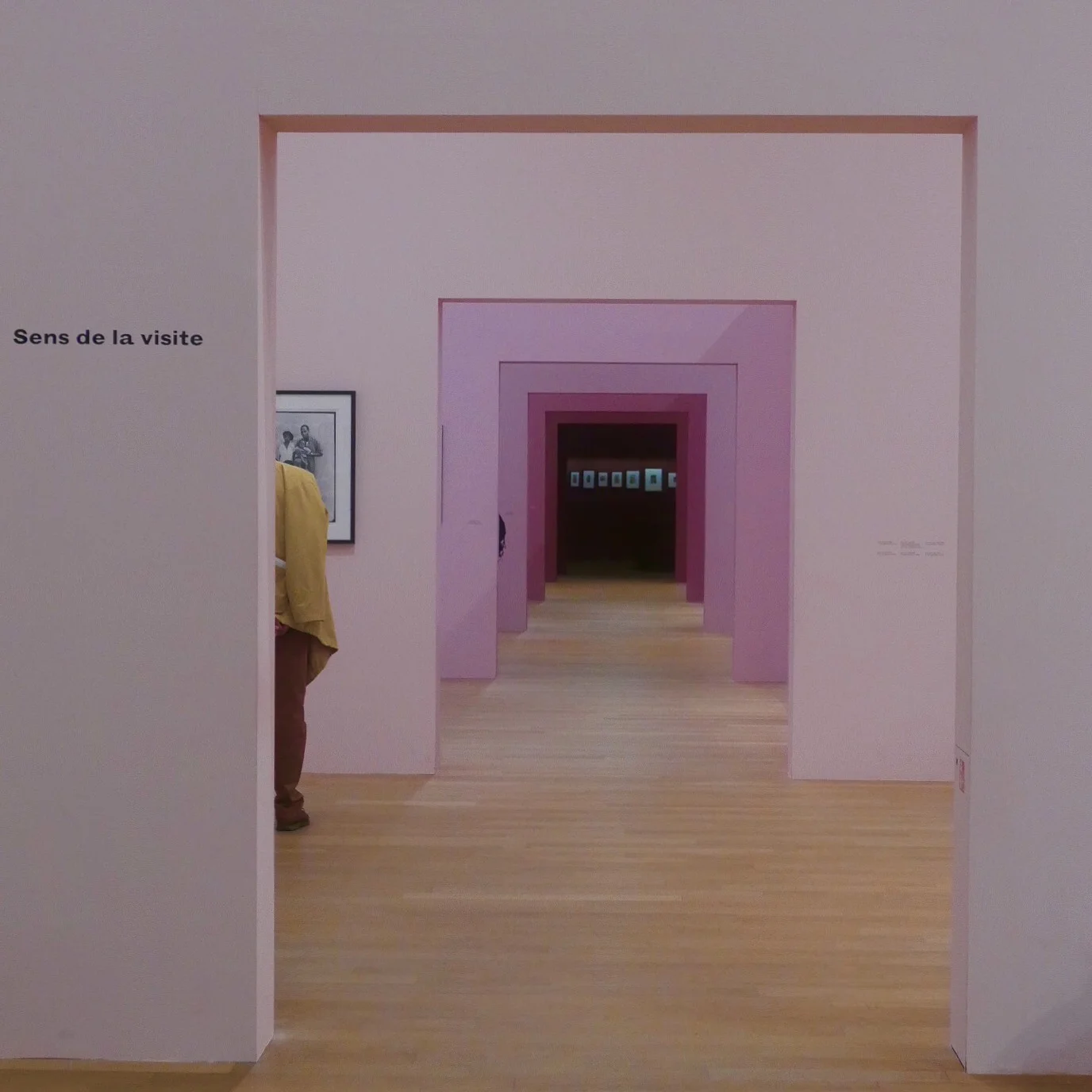 Gorgeous pink tones in the gallery rooms 
