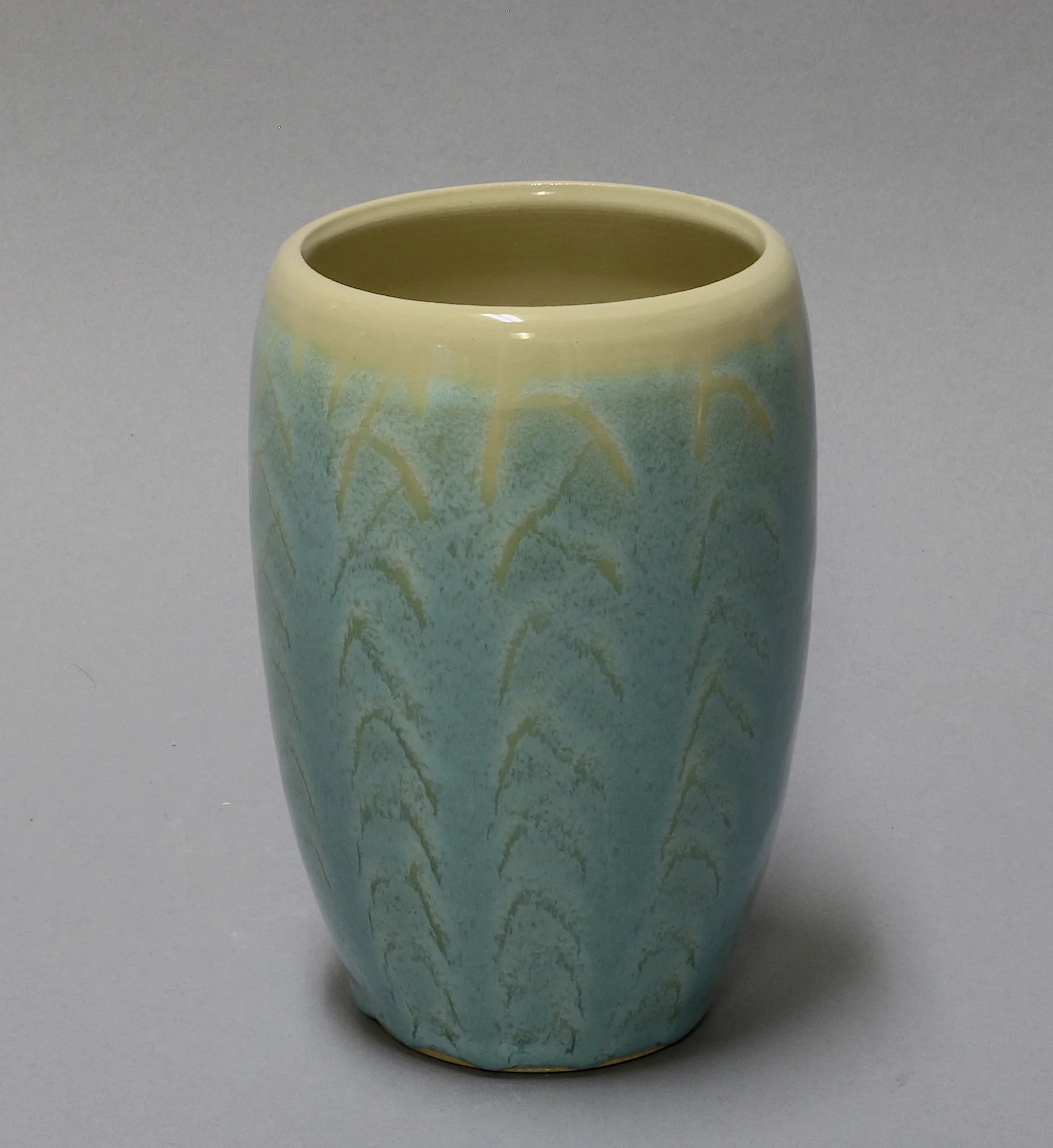 Turquoise and Cream Vase