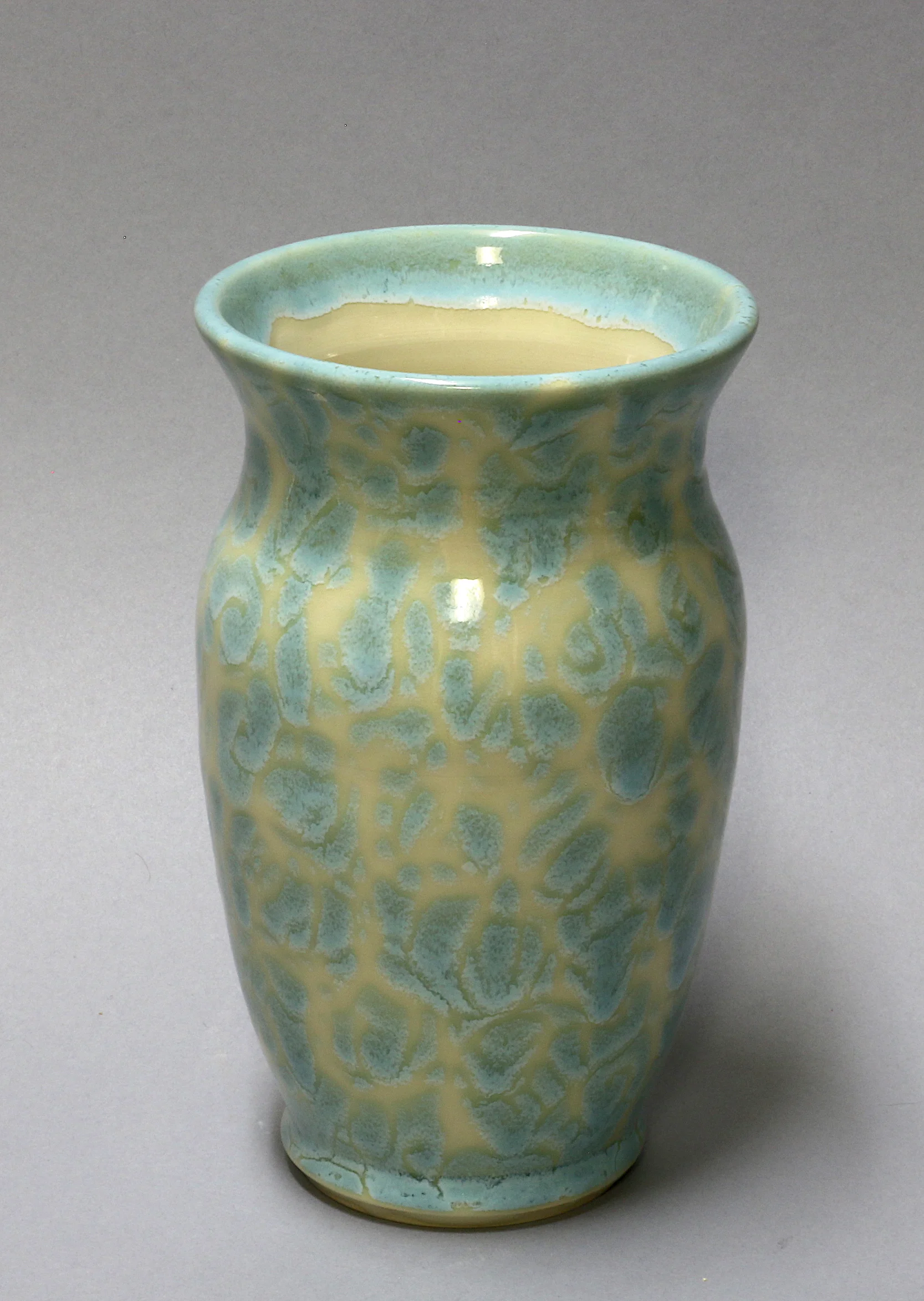 Turquoise and Cream Vase
