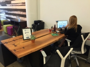 An intern working at our CSI office!