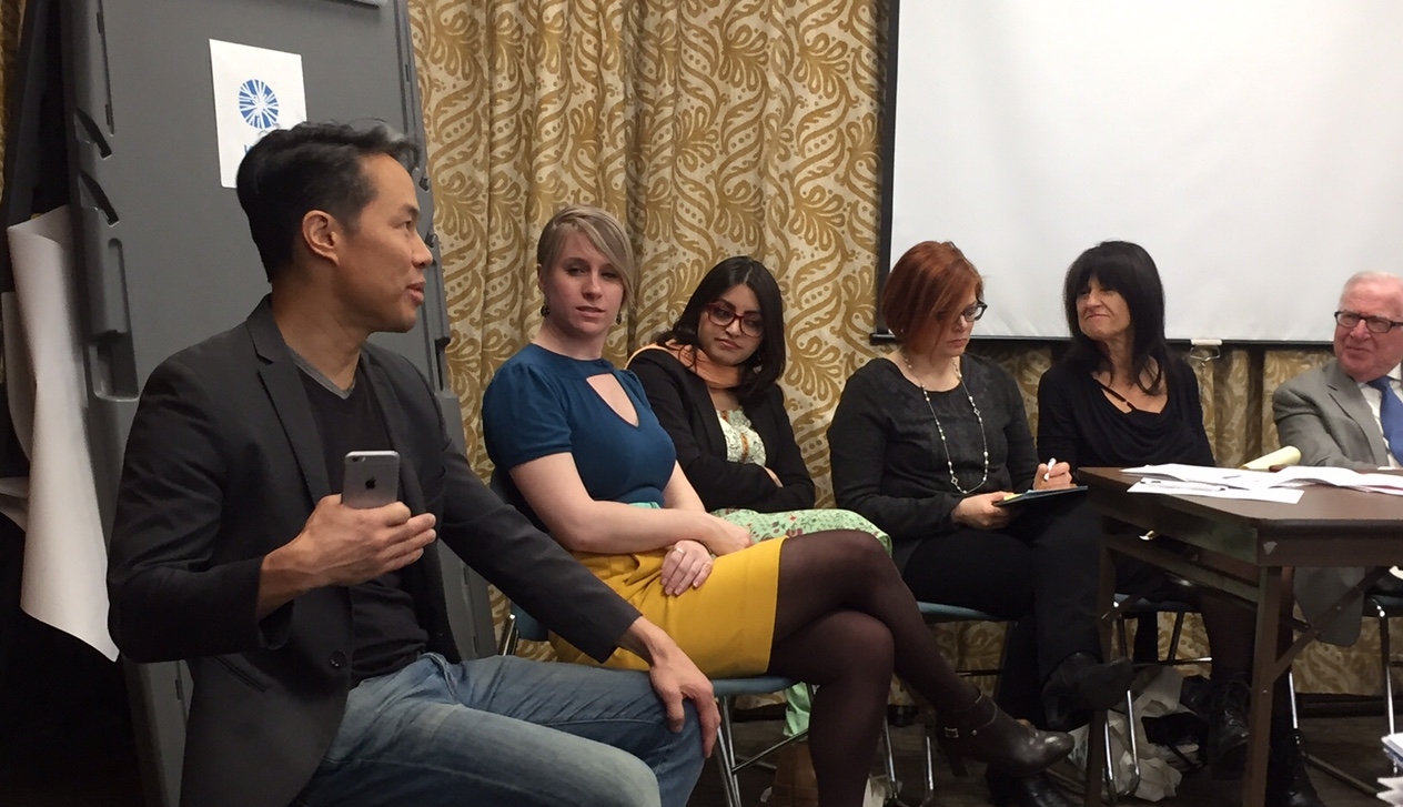 Richard Lui describing educational initiatives by Plan International's Because I am a Girl campaign.
