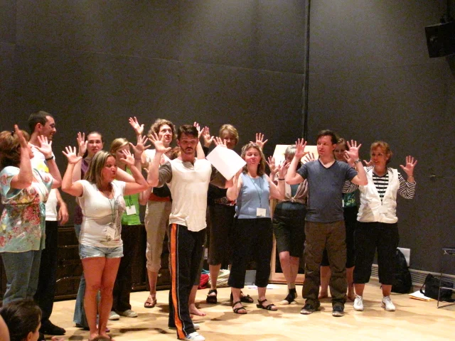 Denis Jones lead the group in a choreography class