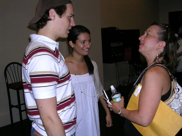 Jonathan Groff and Leah Michelle