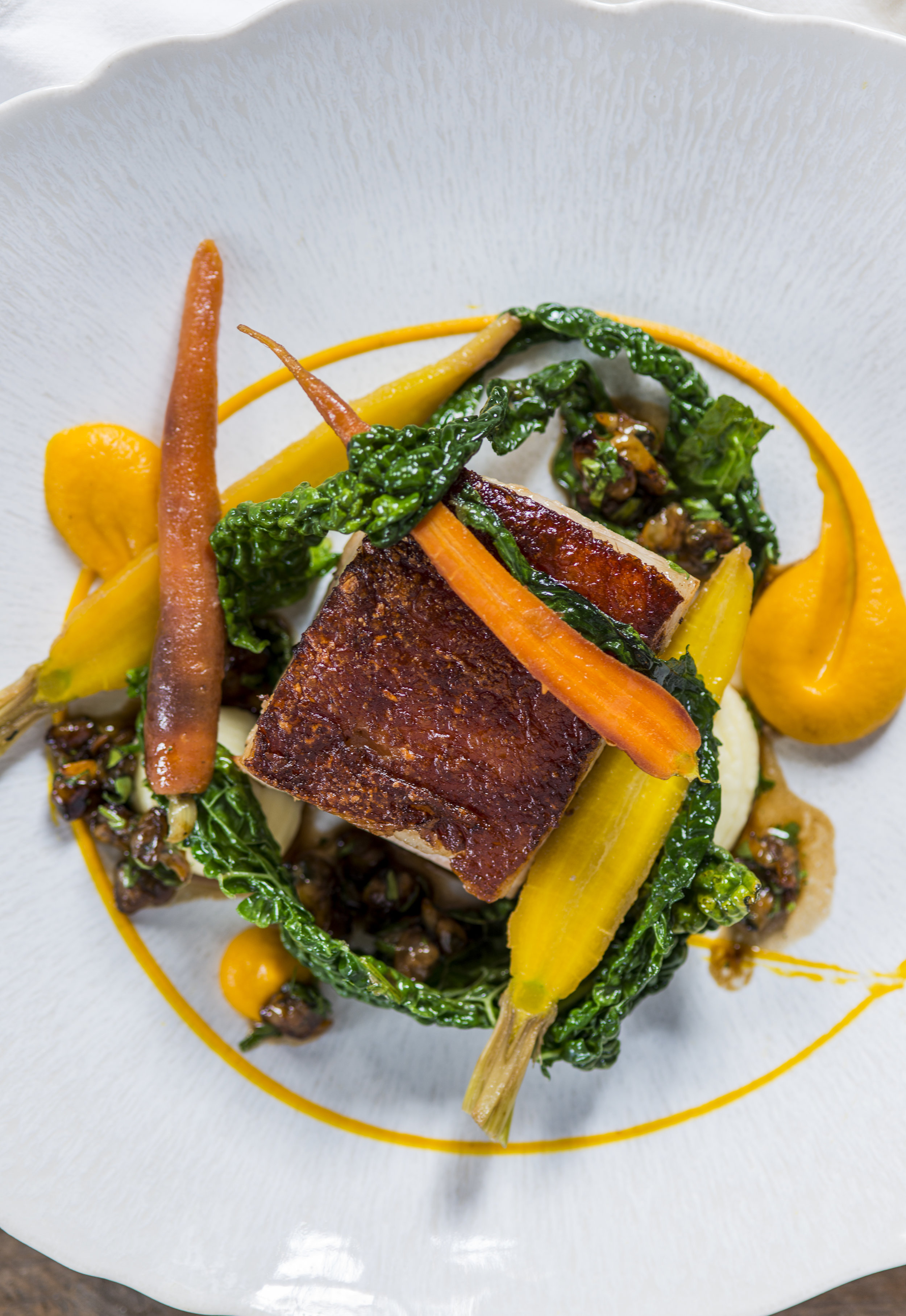Porkbelly with heritage carrots