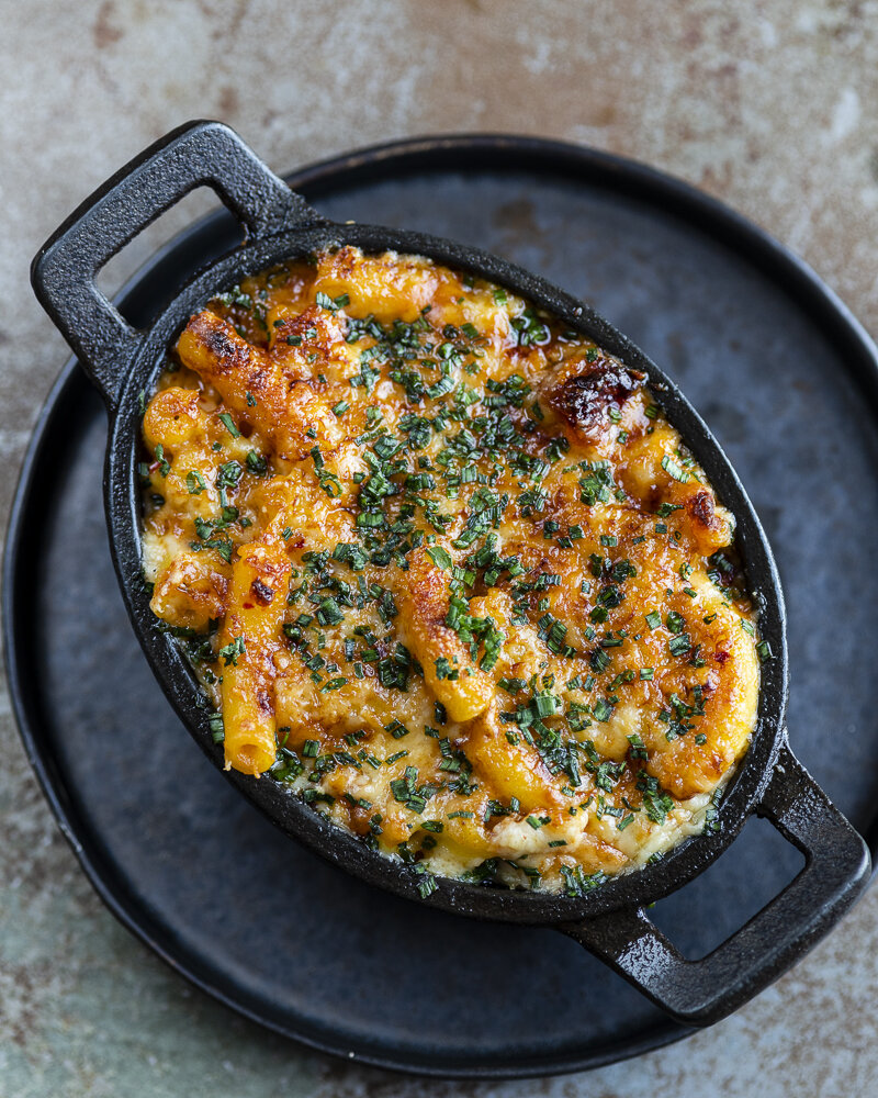 Macaroni cheese, Cheesy macaroni, Mac'n'cheese, Take home menu Unruly Pig