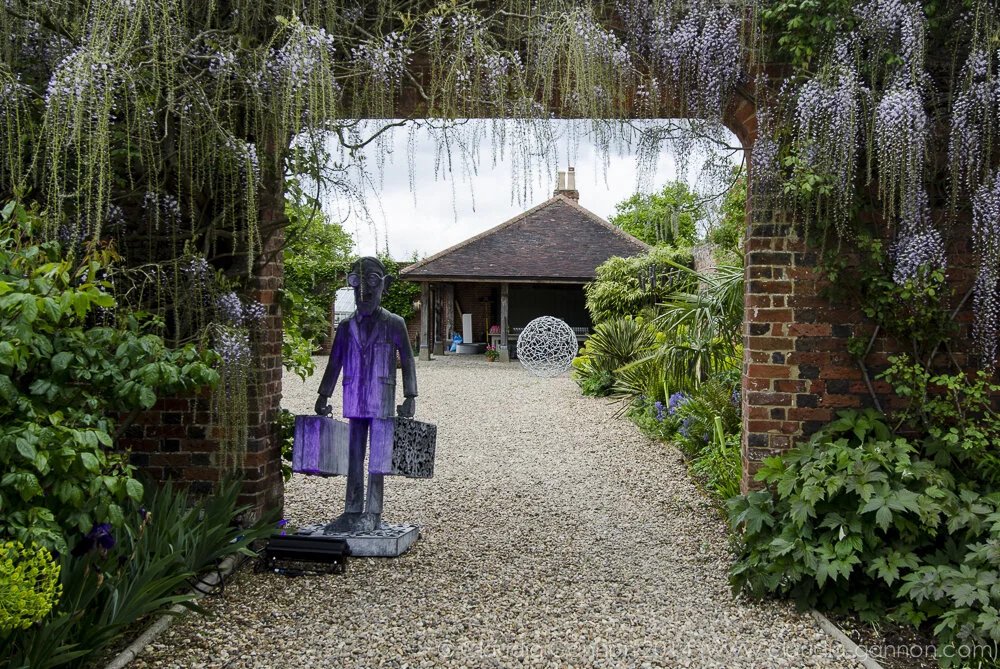 ART FOR CURE EXHIBITION, Exterior photograph, Bredfield House, Wysteria covered walkway
