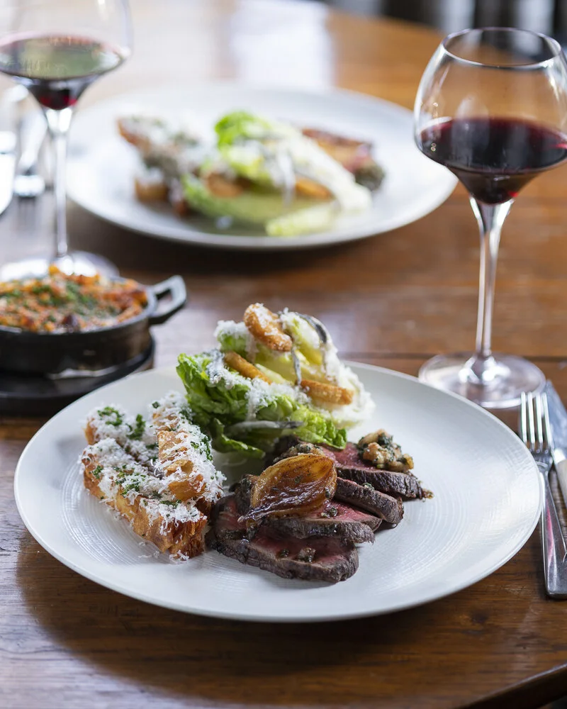 Chateaubriand for two, take away restaurant food, Unruly take home, Woodbridge restaurant food at home, food photography by Claudia Gannon