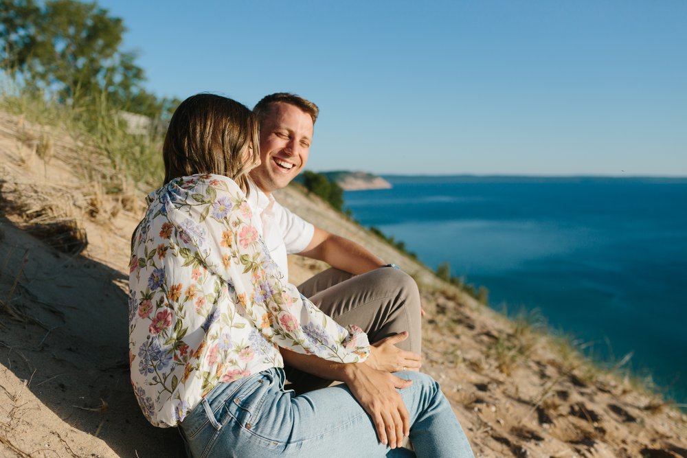 Sleeping Bear Dunes National Park Engagement Photography by northern Michigan Wedding Photographer Mae Stier -016.jpg