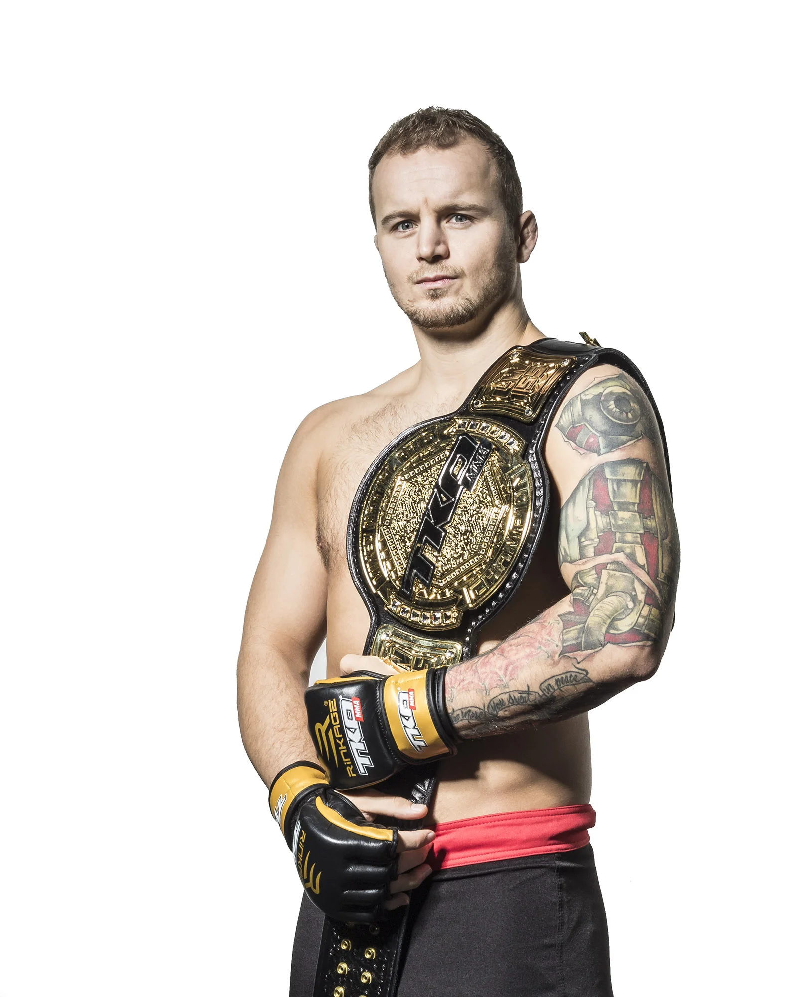 Jesse Ronson with his title belt.