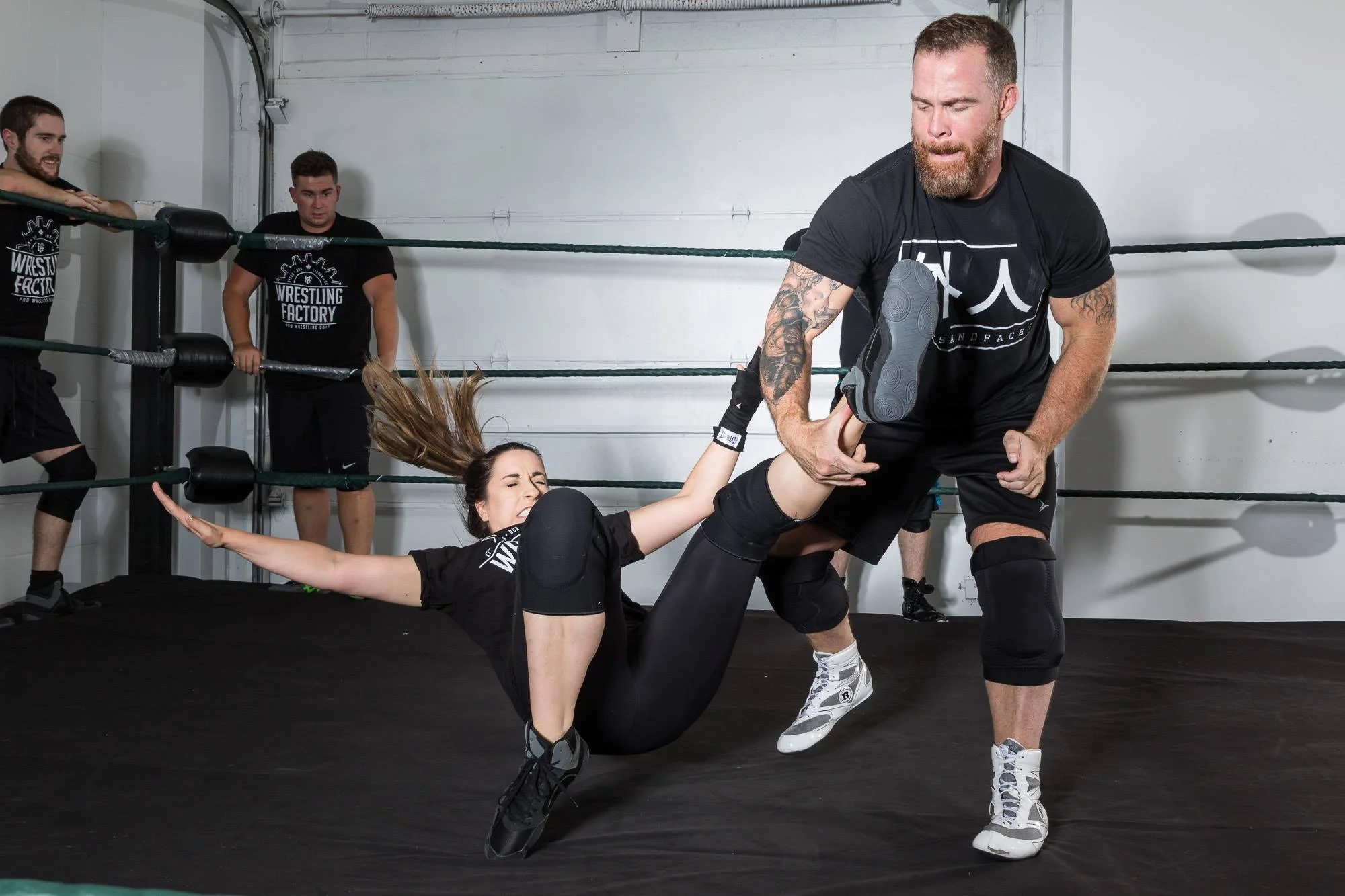 Playing the heel, literally.