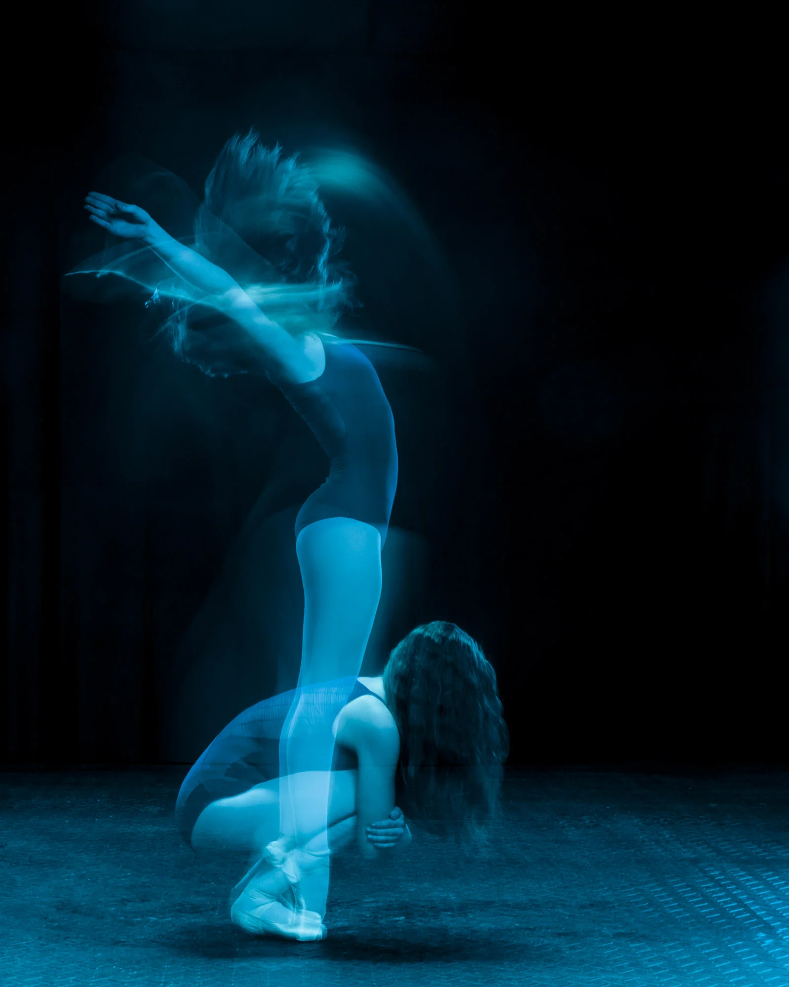 Double exposure dancer