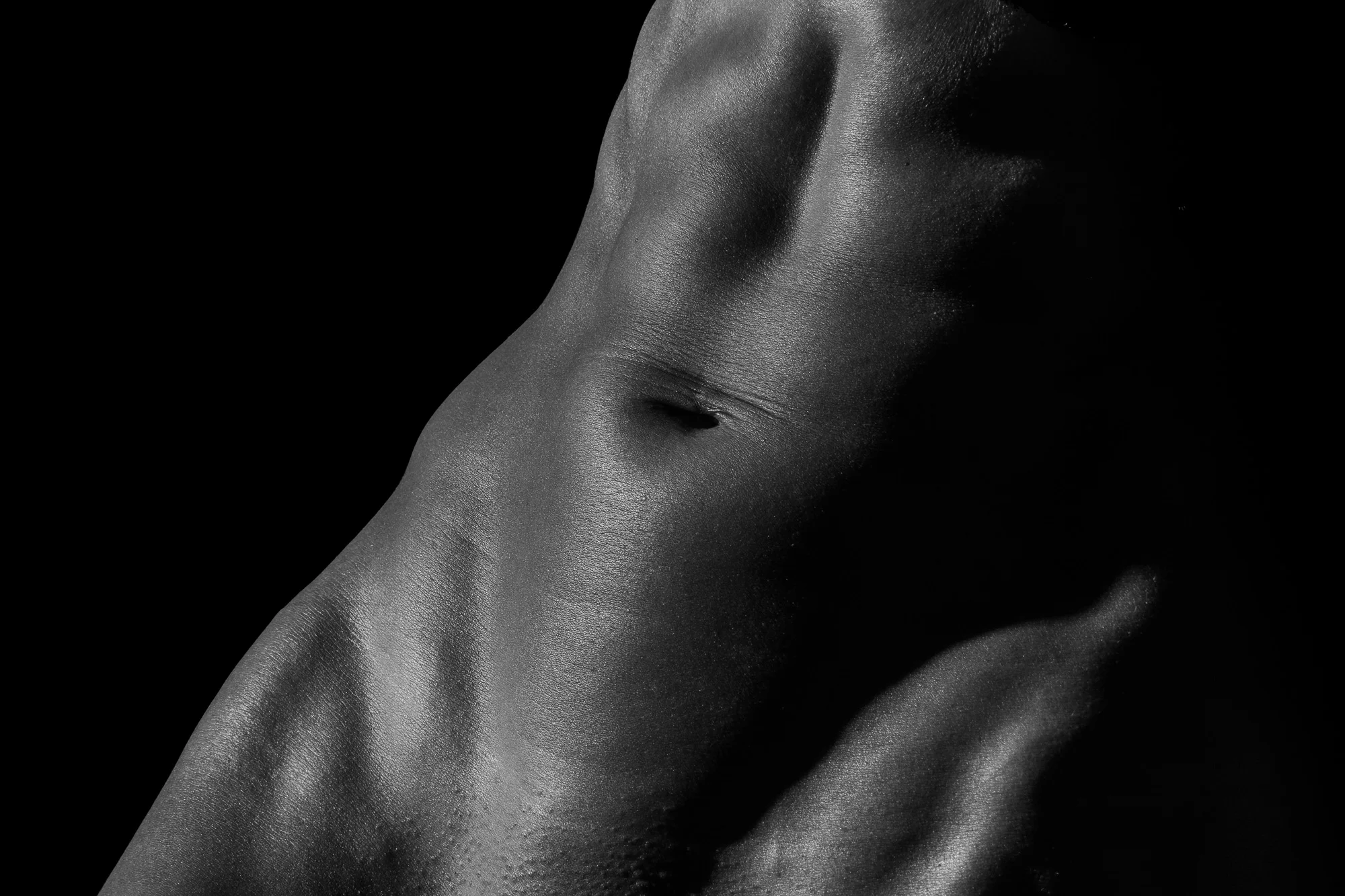 Bodyscape of her abs