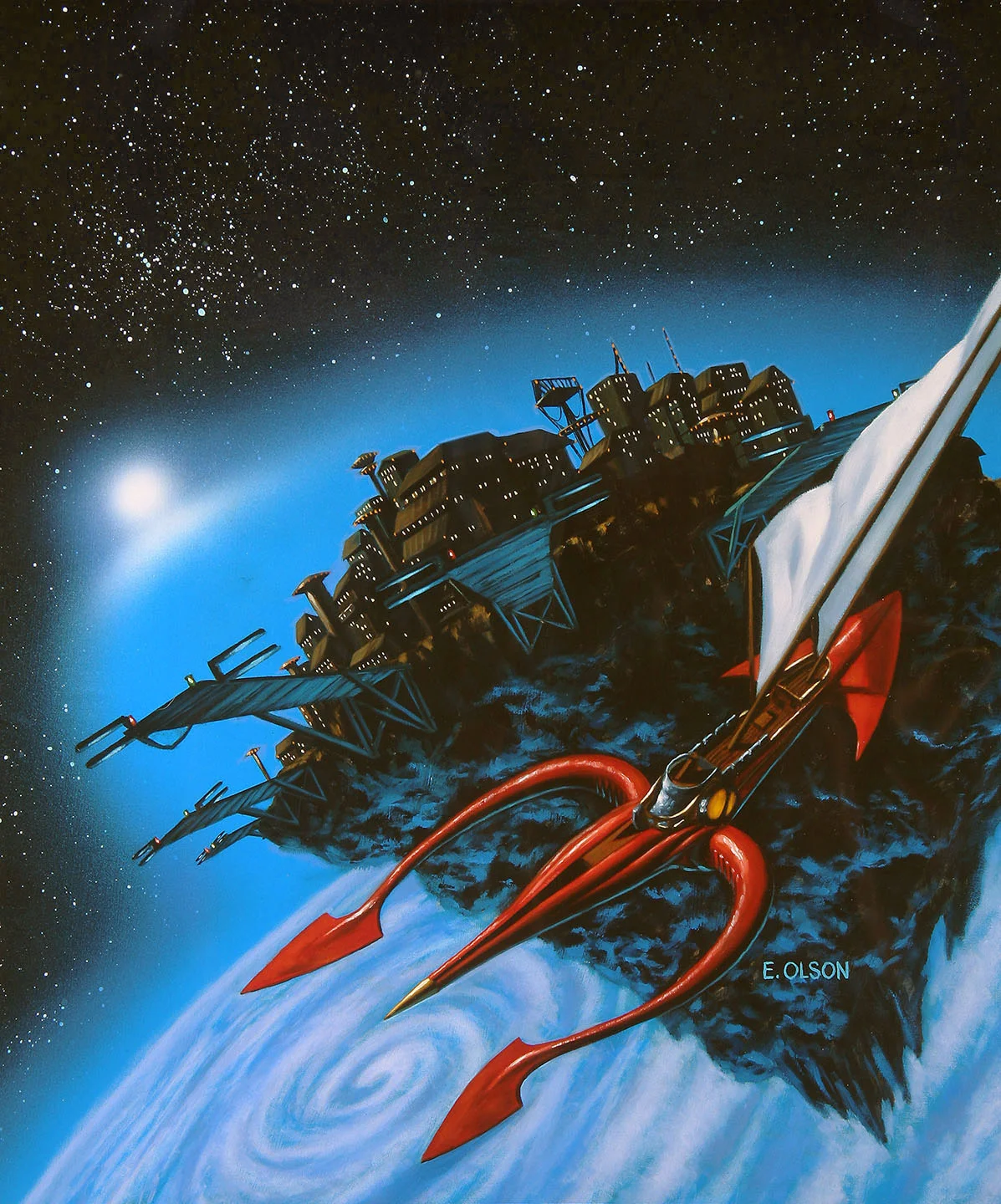 Scorpion Ship Leaving Asteroid