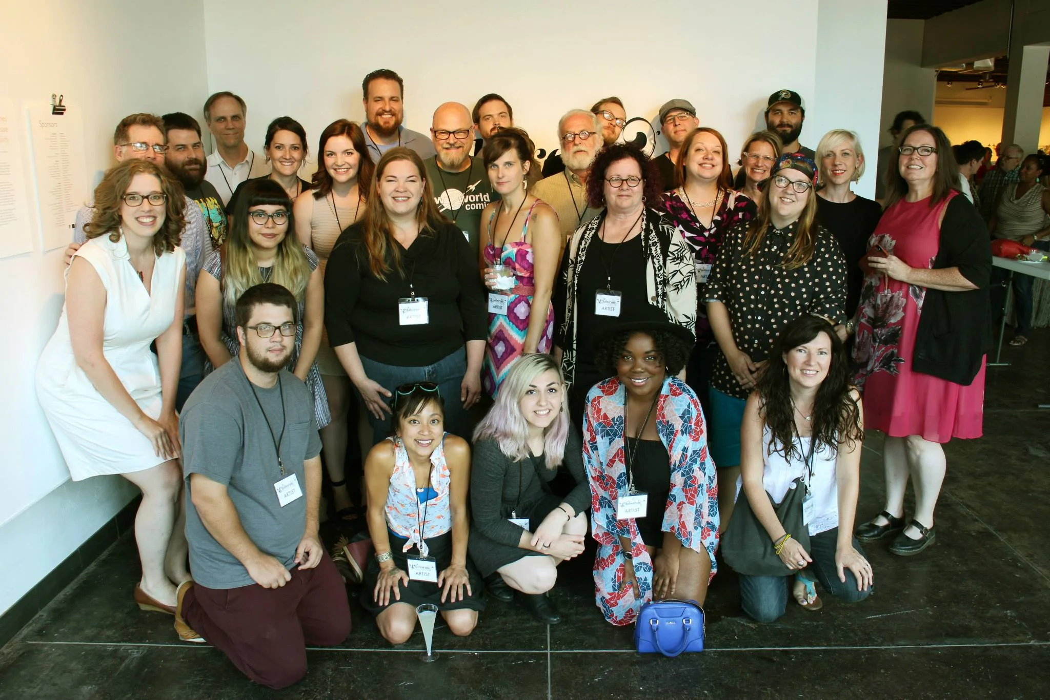 Participating artists on opening night.